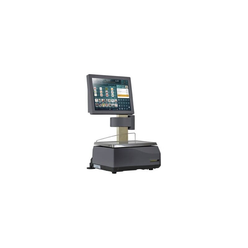 Balanza táctil con impresora térmica de ticket y etiquetas, modelo XS TouchScale