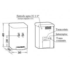 Dispensador de Agua Fría Sobremesa M-33ID Canaletas