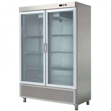 Armario Snack Refrigerado Doble 2 Puertas de Cristal 1200 Litros