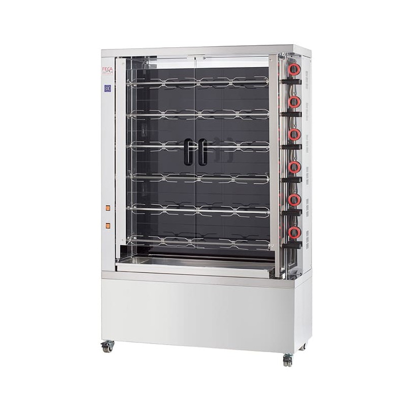 Asador de pollos eléctrico FECA 630-E EKO de 6 Espadas para 30-36 Pollos Asador de pollos eléctrico FECA 630-E EKO de 6 Espadas para 30-36 Pollos