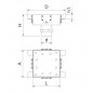 Sumidero para canal modular ranurado de salida vertical convertible a horizontal 200x200mm Fricosmos