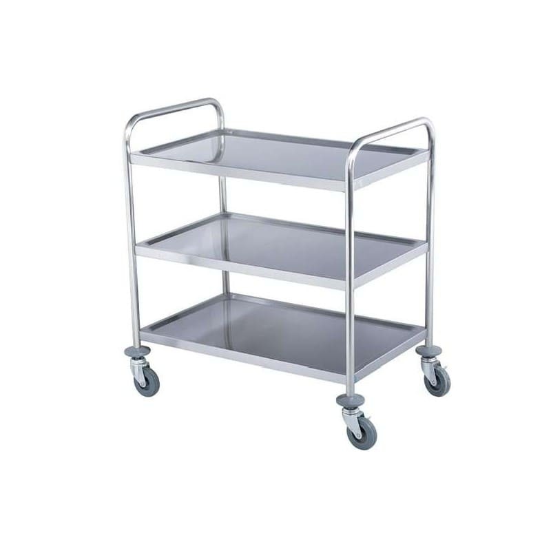 Carro de servicio en acero inoxidable con ruedas 860x540x940 mm Pekín Carro de servicio en acero inoxidable con ruedas 860x540x940 mm Pekín