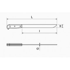 Cuchillo jamón serrano virola FRICOSMOS