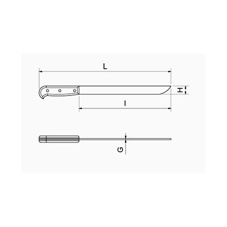 Cuchillo jamón serrano virola FRICOSMOS