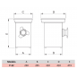 Picadora de carne P-22 boca 83 extraíble Ak by Ramon