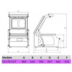 Termoselladora manual TS-170 CUT con molde 320x260 mm (1/2GN) y 1 barqueta Ak By Ramon