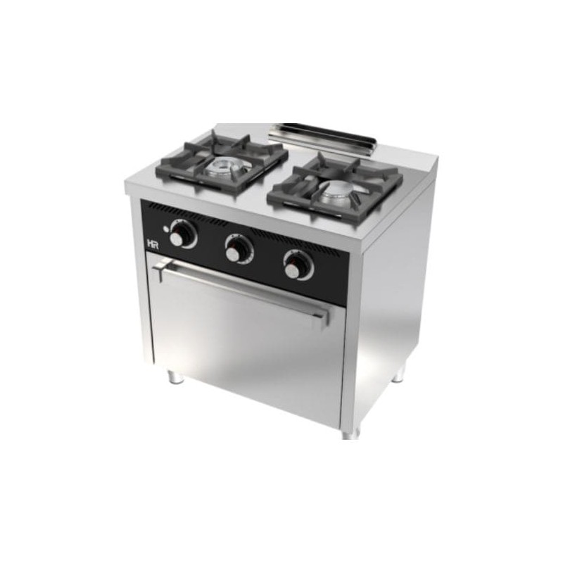 Cocina a gas con horno 2 fuegos fondo 600 modelo C2F600H HR FAINCA