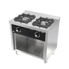 Cocina a gas con estante 2 fuegos fondo 600 modelo C2F600E HR FAINCA