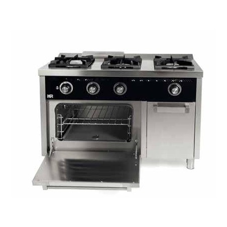 Cocina a gas con horno 2 fuegos fondo 600 modelo C2F600H HR FAINCA