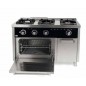 Cocina a gas con horno 2 fuegos fondo 600 modelo C2F600H HR FAINCA