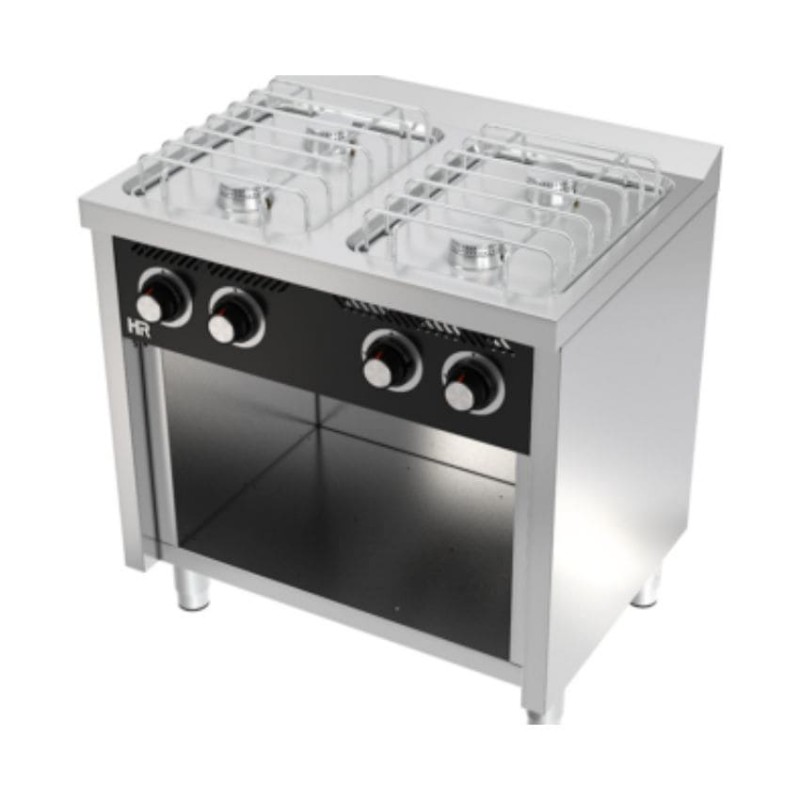 Cocina a gas con estante BASIC 4 fuegos fondo 600 modelo CB4F600E HR FAINCA