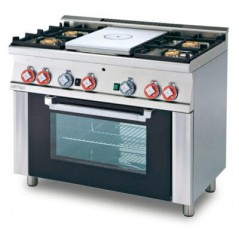 Cocina a gas con horno con grill, 4 fuegos-Modelo TPF4-610G-