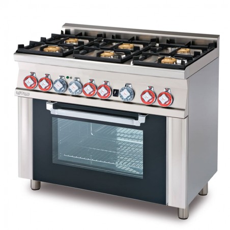 Cocina mixta 6 fuegos a gas y horno eléctrico con Grill- Modelo CF6-610GEM-