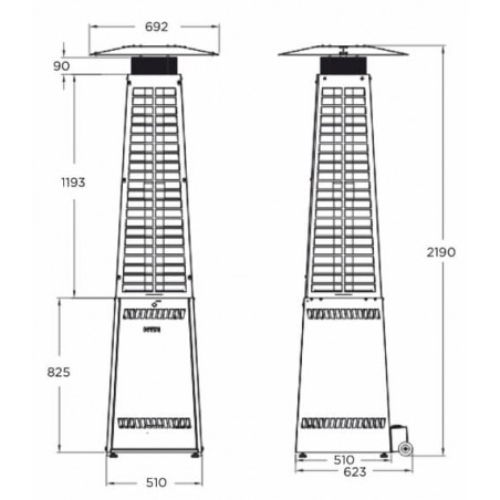 Estufa de pellets para exterior 5 horas de combustión 14kW Freya