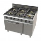 Cocina a Gas con horno 6 Fuegos - Simple Corona con Llama Piloto Fondo 900 June X