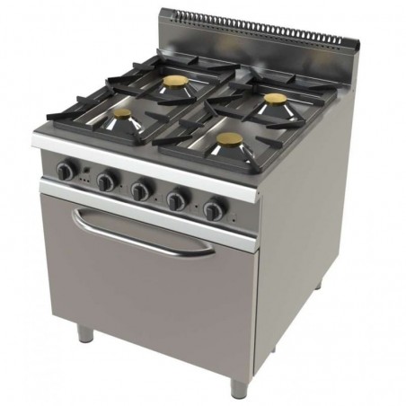 Cocina a Gas con horno 4 Fuegos - Simple Corona con Llama Piloto Fondo 900 June X