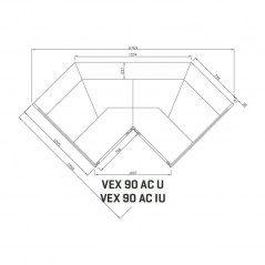Vitrina Experience esquinas cristal curvo con grupo incorporado VEX