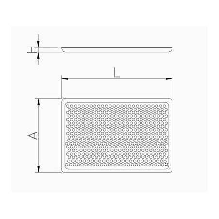 Bandeja pastelera 60x40 de aluminio perforada