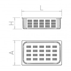 Cubeta Gastronorm perforada inox Fricosmos