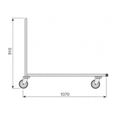 Carro reforzado para grandes cargas CR-1060 Edenox