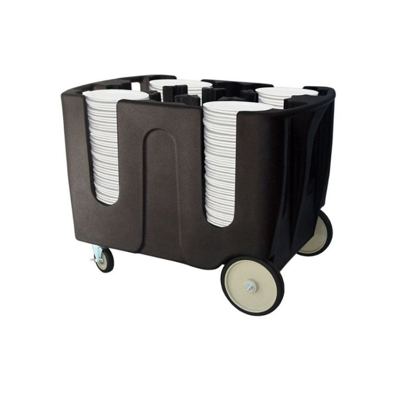 Carro portaplatos en polietileno con pozos ajustables y funda protectora Edenox Carro portaplatos en polietileno con pozos ajustables y funda protectora Edenox
