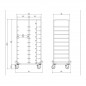 Carro con guías para bandejas isotérmicas euronorm 20 guías CBIE-20 Edenox
