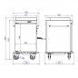 Carro caliente para mantenimiento de temperatura CCB bandejas GN 2/1 Edenox