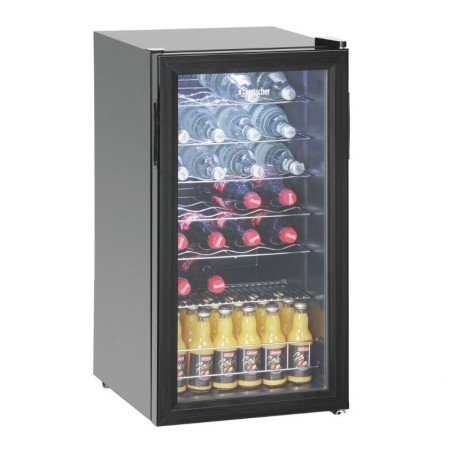 Expositor refrigerado de cristal con 6 estantes y 88 litros Bartscher