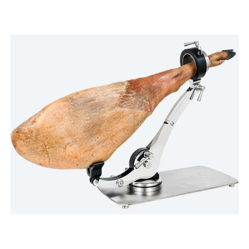 Jamonero Buarfe Champions Acero Inox 360º. Base de acero inoxidable