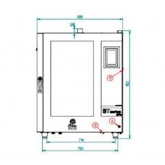 Horno mixto de Panadería con pantalla táctil FM Serie Bakery STB 610 V7 GAS