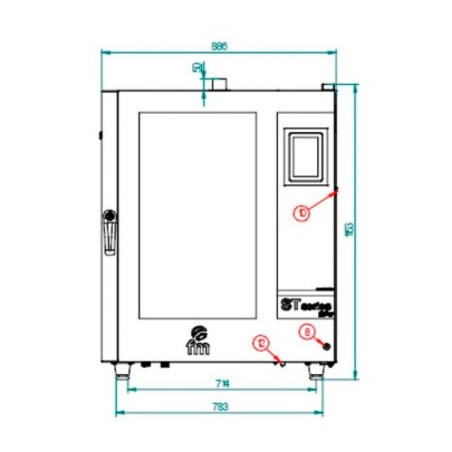 Horno a gas de Panadería con pantalla táctil FM Serie Bakery STB 610 V7 GAS