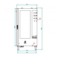 Horno de carro de Panadería con panel electromecánico y eléctrico FM Serie Bakery STB 616 ET