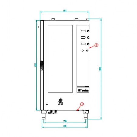 Horno de carro para Panadería con panel electromecánico y eléctrico FM Serie Bakery STB 616 ET