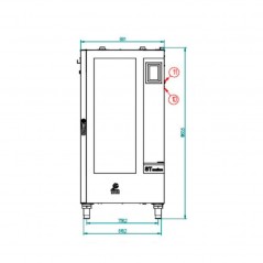 Horno eléctrico de carro para Panadería con pantalla táctil FM Serie Bakery STB 616 V7 T