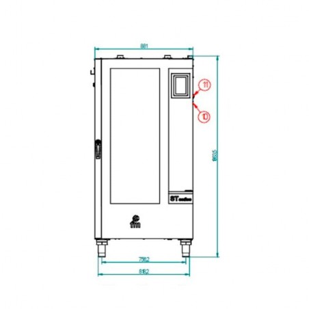 Horno eléctrico de carro para Panadería con pantalla táctil FM Serie Bakery STB 616 V7 T