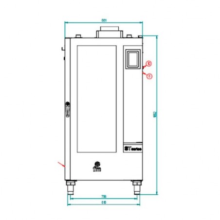 Horno de carro a gas para Panadería con pantalla táctil FM Serie Bakery STB 616 V7 T GAS