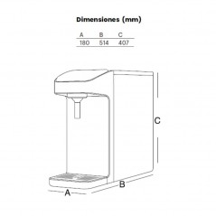 Fuente de agua refrigerada y caliente sobremesa Columbia FC-550 con filtración