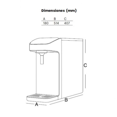 Fuente de agua refrigerada y caliente sobremesa Columbia FC-550 con filtración