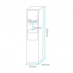 Fuente de agua refrigerada y caliente de pie Columbia FC 900 con filtración