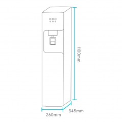 Fuente de agua refrigerada y caliente de pie Columbia FC-750 con filtración