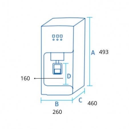 Fuente de agua refrigerada y caliente de sobremesa Columbia FC 750 C con filtración