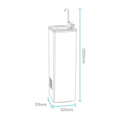 Fuente de agua refrigerada de pie Columbia FC 1750 con filtración