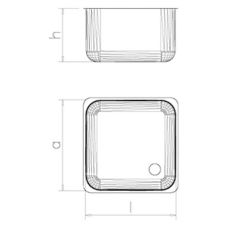 Fregadero inox colgante con faldón y dos cubetas