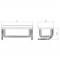 Fregadero inox colgante de gran capacidad con palomillas y una cubeta Fregadero inox colgante de gran capacidad con palomillas y una cubeta
