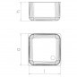 Fregadero inox colgante con faldón, 2 cubetas y 2 escurridores Fregadero inox colgante con faldón, 2 cubetas y 2 escurridores
