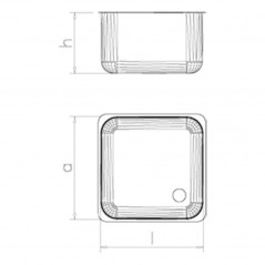 Fregadero inox con soporte y entrepaño, 2 cubetas