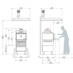 Horno de brasa HJX-PRO-S80 Josper - 80 comensales