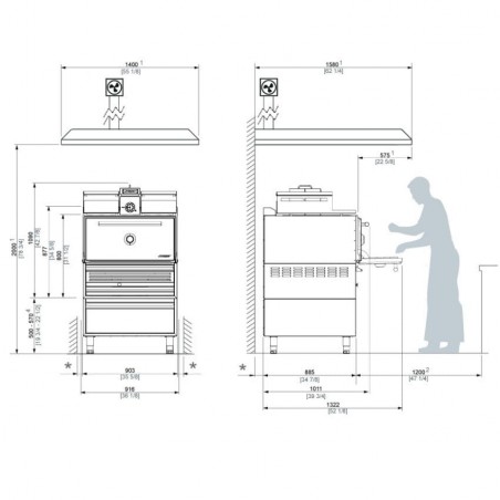 Horno de Brasa HJX-PRO-L175 Josper - 175 comensales