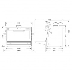 Horno Brasa Pira 120 LUX INOX ED - 200 comensales