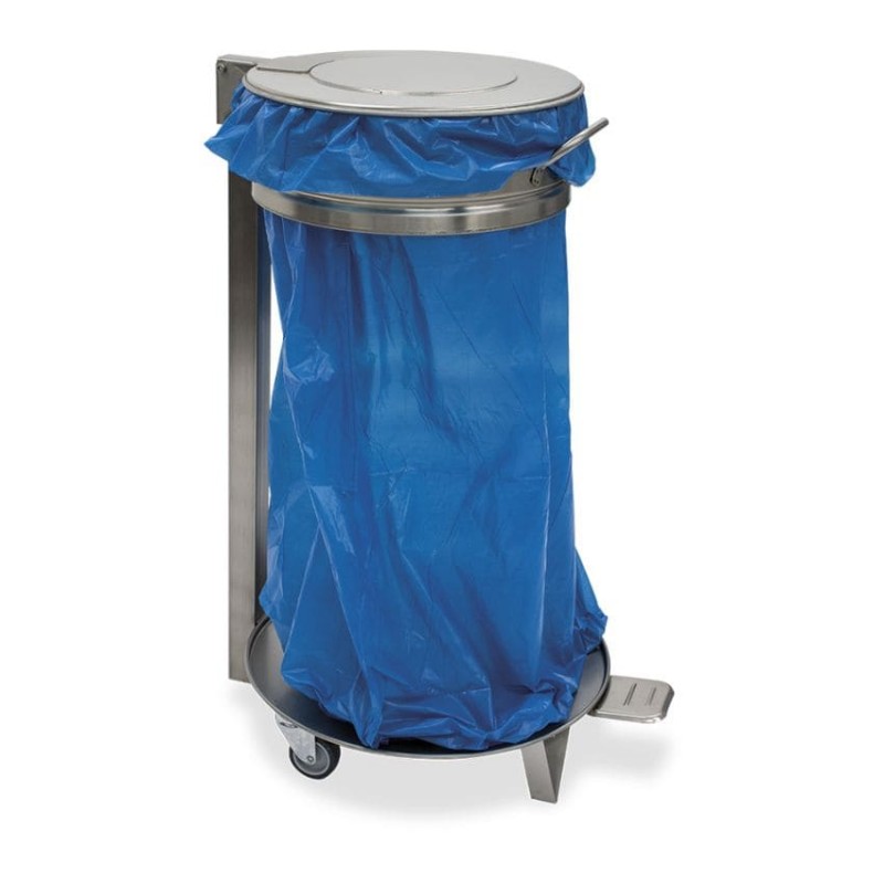 Cubo de basura porta bolsas con tapa y ruedas Cubo de basura porta bolsas con tapa y ruedas